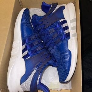 Blue adidas eqt support shoes, size 7 in kids